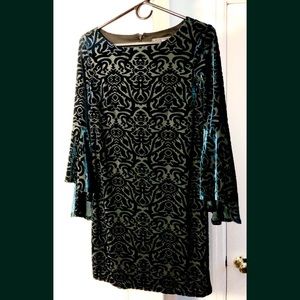 Gorgeous Jessica Howard velvet emerald green dress